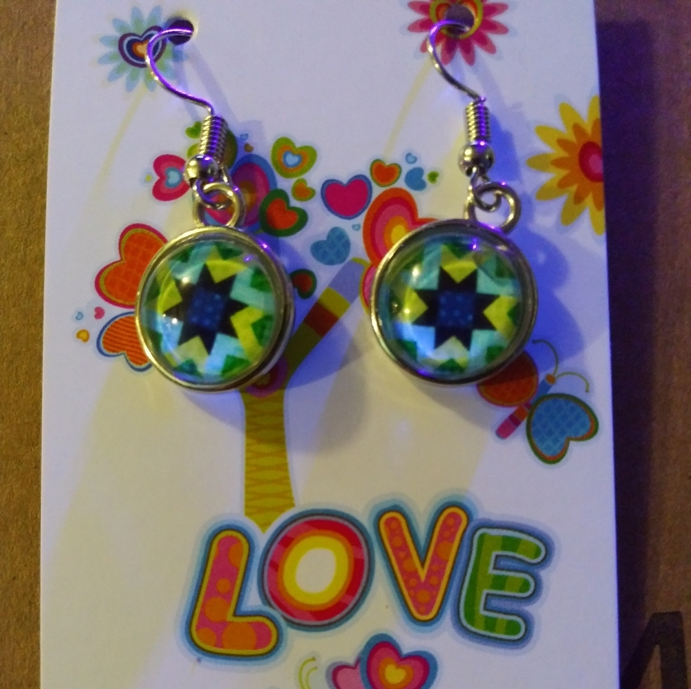 Handmade cabochon earrings